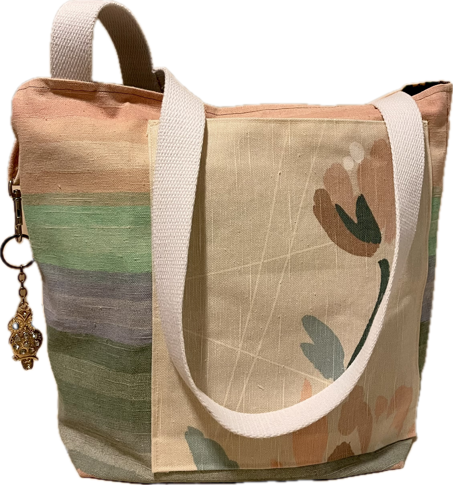 Bag with floral accents